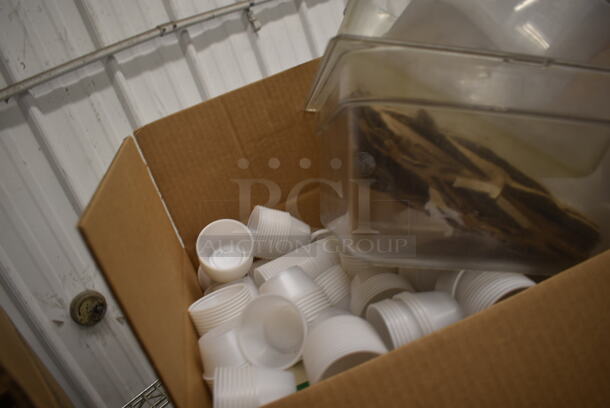 ALL ONE MONEY! Lot OF Items Gold Star Microwave, Framed Pictures, Small Plastic Cups, Storage Containers, Steel Drop In Bins, DVD Players/ 4HD Hi-Fi Stereos, AND MORE! Does Not Include Metro Shelf - Image 3 of 7