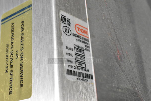 Torrey PC-40LX Metal Countertop Scale. Cannot Test Due To Plug Style - Image 4 of 4