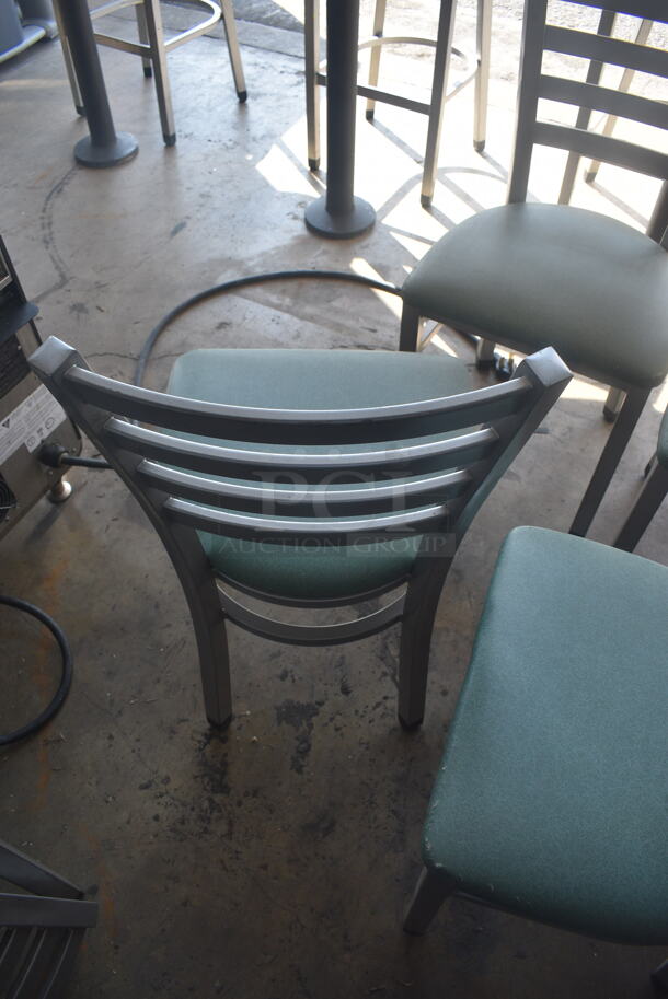 4 Ladderback Chairs w/ Green Cushions. 4 Times Your Bid! - Image 4 of 4