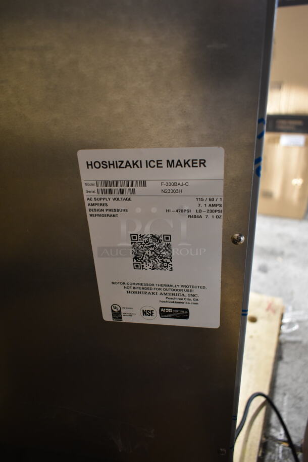 BRAND NEW SCRATCH AND DENT! 2023 Hoshizaki F-330BAJ-C Stainless Steel Commercial Undercounter Self Contained Ice Machine. 115 Volts, 1 Phase. - Image 5 of 5