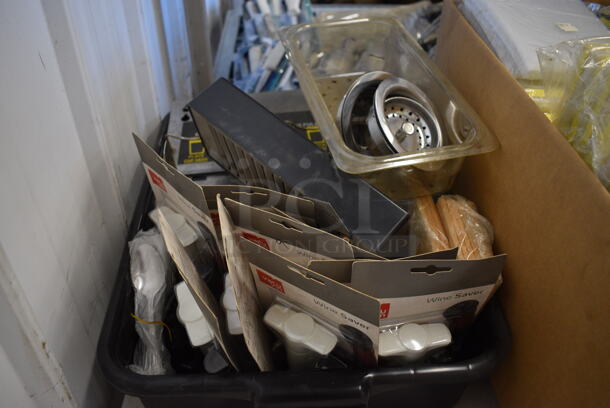 ALL ONE MONEY! Lot of 3 Boxes of Various Items Including Sponges, Pads, Drains and Wine Savers. - Image 4 of 7