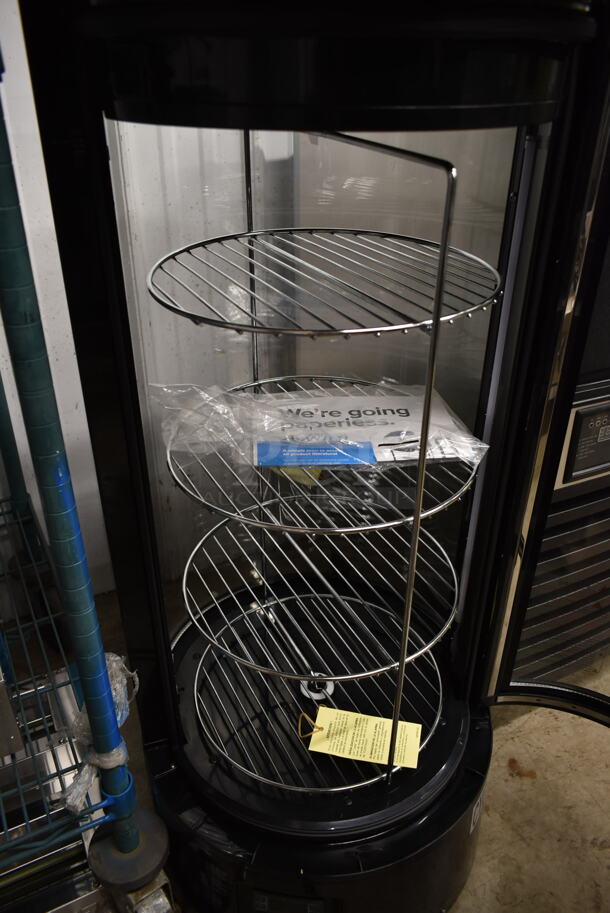 BRAND NEW SCRATCH AND DENT! Avantco 360CRR2HCB Metal Commercial Black Countertop Rotating Refrigerated Cake Display. 110-120 Volts, 1 Phase. Tested and Working! - Image 5 of 6