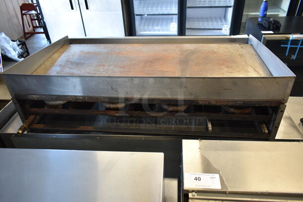 Imperial Stainless Steel Commercial Countertop Natural Gas Powered Flat Top Griddle.  - Image 5 of 9