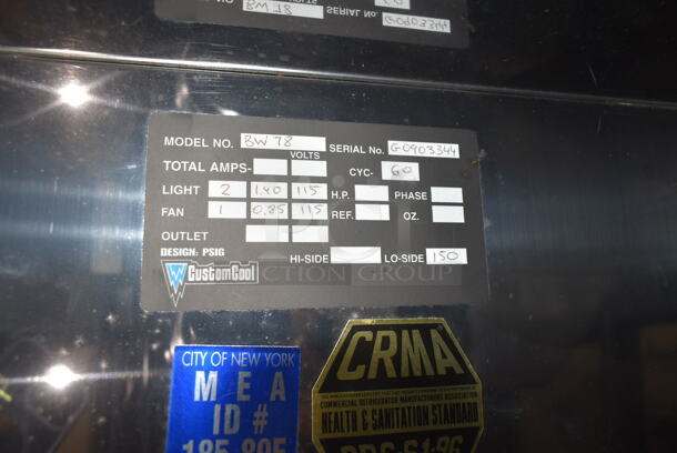 CustomCool BW78 Stainless Steel Commercial 2 Door Cooler Merchandiser. Does Not Come w/ Remote Compressor. - Image 8 of 8