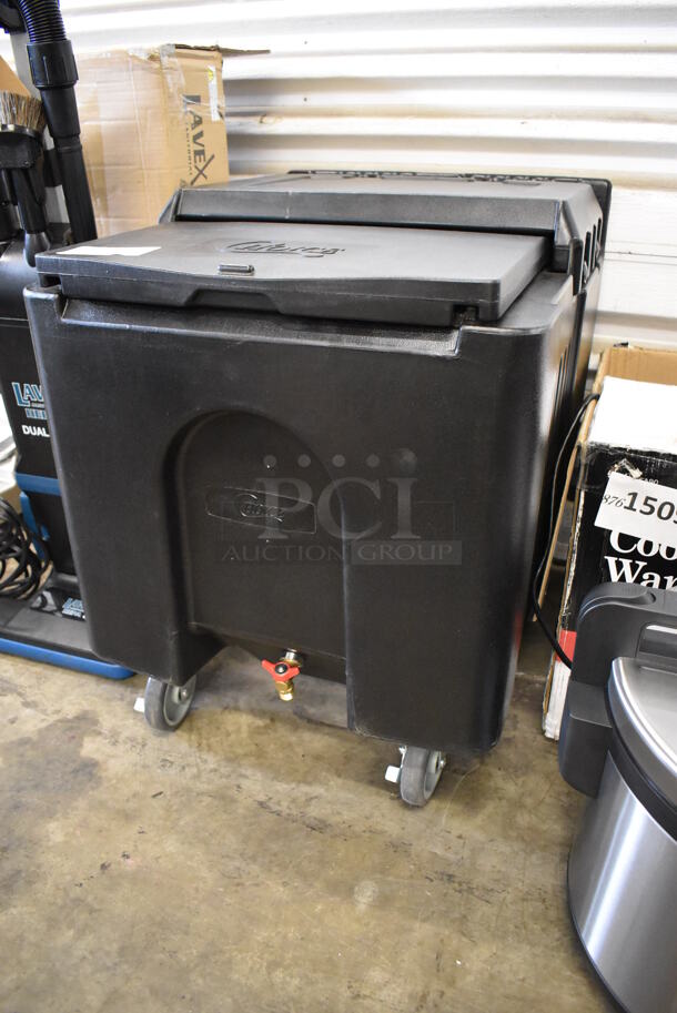 BRAND NEW! Choice Black Poly Portable 125 Pound Capacity Ice Bin on Commercial Casters. 23x32x29 - Image 2 of 6