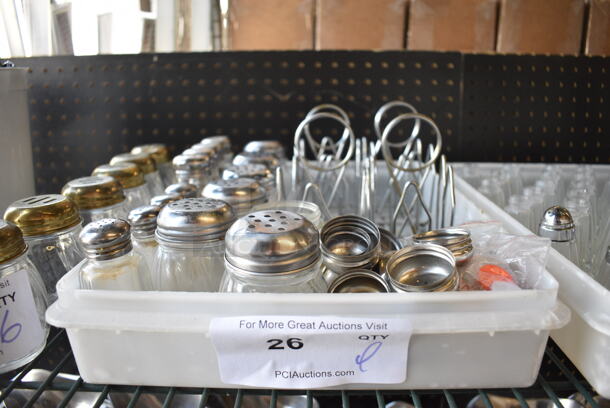 ALL ONE MONEY! Lot of Various Metal Jelly Holders, Poly Seasoning Shakers and Salt Shakers in Poly Bin! - Image 5 of 5