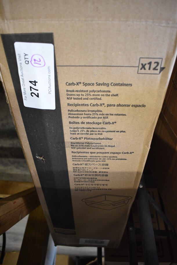 24 BRAND NEW IN BOX! Rubbermaid Clear Poly 4 Quart Containers. 9x8.5x5. 24 Times Your Bid! - Image 3 of 4