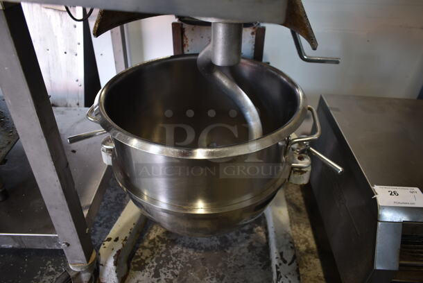Globe SP 30 Metal Commercial Floor Style 30 Quart Planetary Dough Mixer w/ Metal Mixing Bowl, Dough Hook and Pelican Head Attachment. 115 Volts, 1 Phase. Tested and Does Not Power On - Image 8 of 11