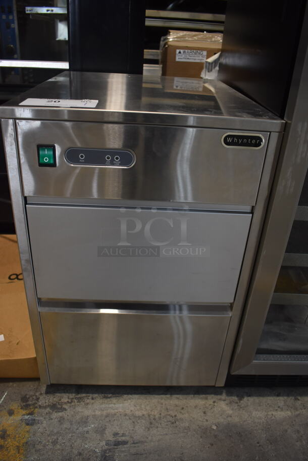 BRAND NEW SCRATCH AND DENT! Whynter FIM-450HS Stainless Steel Free Standing Electric Powered Ice Maker.115 V. Tested and Working! 