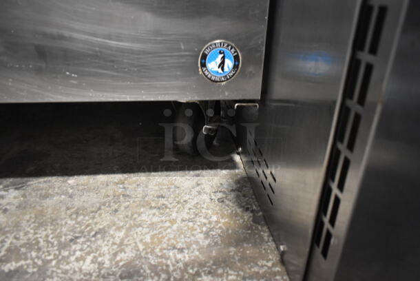 Hoshizaki CRMF48-W Stainless Steel Commercial 2 Door Work Top Freezer w/ Back Splash on Commercial Casters. Tested and Working! - Image 4 of 7