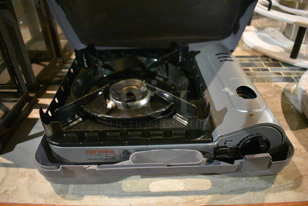 ChefMaster Metal Portable Butane Powered Single Burner Stove in Hard Case. 13.5x12x4.5. (bar)