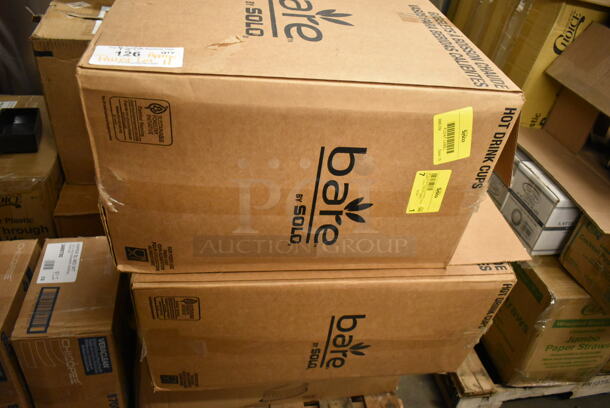 PALLET LOT OF 11 BRAND NEW Boxes Including 500LSTRWL Choice 9, 12, 16, 20, and 24 oz. Clear Strawless / Sip Lid - 1000/Case, 245CB10 Choice 10" x 10" x 2" White Corrugated Plain Bakery Box - 50/Case, 420RC-78693, 500PJDW04W 4 oz. White Plastic Double Wall Customizable Jar - 198/Case, 2 Box 2488700 Chicopee 8700 Veraclean 12" x 13" Blue Medium-Weight Smooth Wiper - 400/Case, 2 Box Solo Bare Hot Drink Cups, Cake Take Out Containers. 11 Times Your Bid! - Image 7 of 9