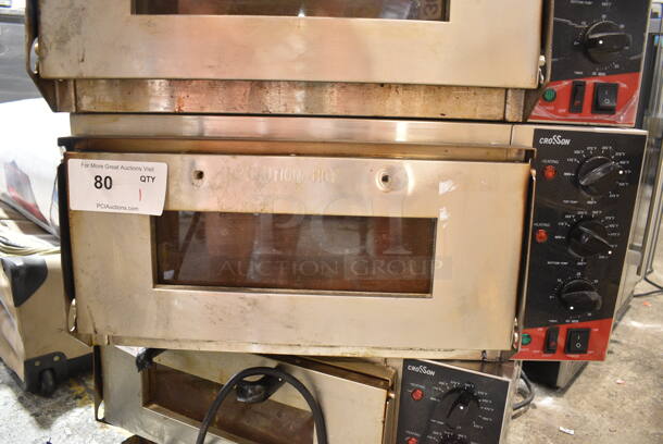 2023 Crosson CPO-160 Stainless Steel Commercial Countertop Electric Powered Pizza Oven w/ Cooking Stone. 120 Volts, 1 Phase. Tested and Working! - Image 2 of 7