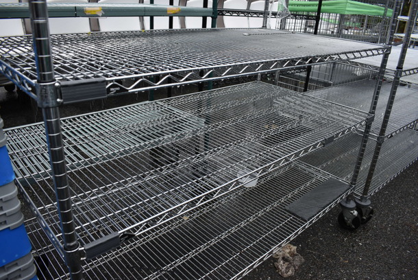 Metro Chrome Finish 5 Tier Shelving Unit on Commercial Casters. BUYER MUST DISMANTLE. PCI CANNOT DISMANTLE FOR SHIPPING. PLEASE CONSIDER FREIGHT CHARGES. 60x30x80 - Image 3 of 4