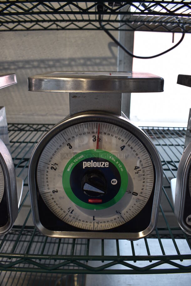 Pelouze Model YG180R Metal Countertop Food Portioning Scale. 6.5x6.5x8.5