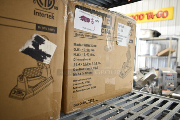 BRAND NEW IN BOX! Waring WBW300X Bubble Waffle Maker. 120 Volts, 1 Phase. Tested and Working! - Image 2 of 3