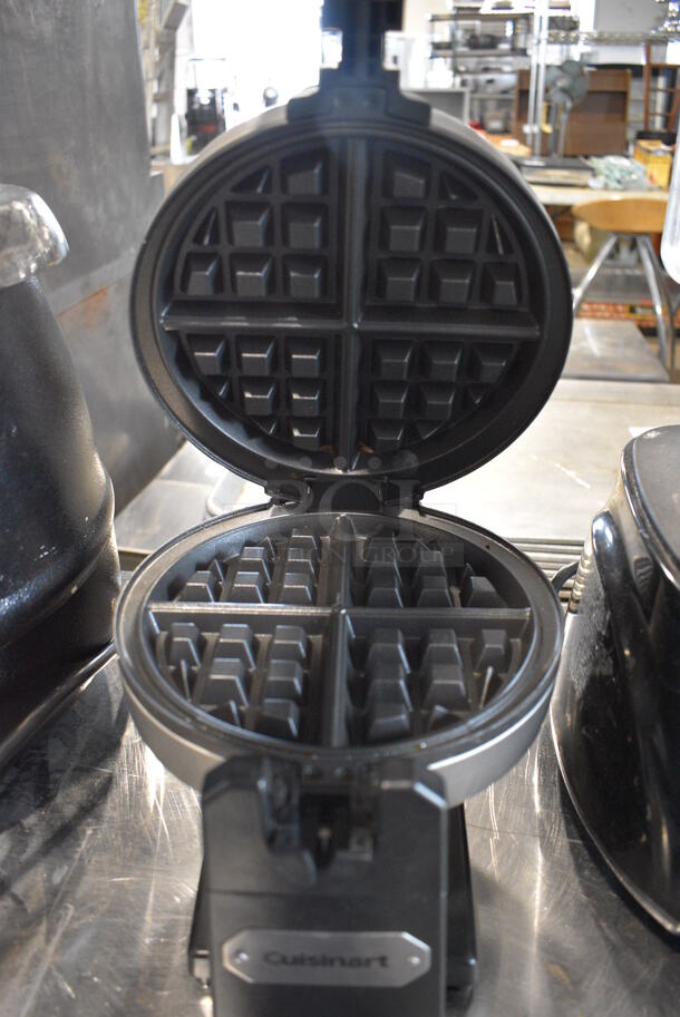 Cuisinart Model WAF-F10 Metal Countertop Waffle Maker. 120 Volts, 1 Phase. 8x15x8. Cannot Test Due To Cut Power Cord - Image 4 of 5