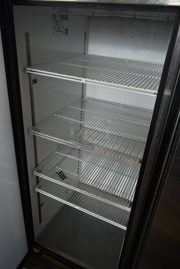 2016 True TG1R-2S ENERGY STAR Stainless Steel Commercial Single Door Reach In Cooler w/ Poly Coated Racks. 115 Volts, 1 Phase. Tested and Working! - Image 4 of 5