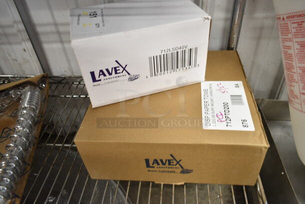 2 BRAND NEW SCRATCH AND DENT! Items; Lavex 712LSD40V 40 fl. oz. (1200 mL) Stainless Steel Surface Mounted Vertical Liquid Soap Dispenser and 712PTD200 Stainless Steel 200 C-Fold or 275 Multifold Surface-Mounted Paper Towel Dispenser. 2 Times Your Bid! - Image 1 of 4