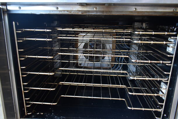 2 LIKE NEW! Vulcan VC4ED Stainless Steel Commercial Electric Powered Full Size Convection Ovens w/ View Through Doors, Metal Oven Racks and Thermostatic Controls. 208 Volts, 3/1 Phase. 2 Times Your Bid! - Image 8 of 11