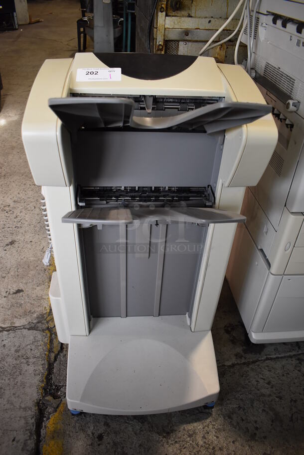 HP C8085A Floor Style Printer Sheets Stapler Stacker Attachment. 100-240 Volts, 1 Phase. 29x25x40 - Image 1 of 7
