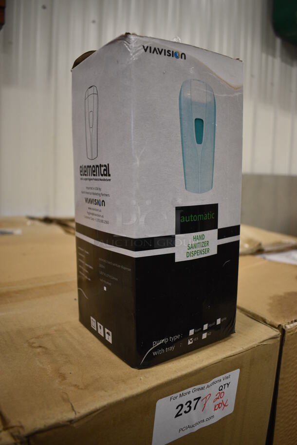 PALLET LOT of 20 BRAND NEW Boxes of 20 Viavision Automatic Hand Sanitizer Dispensers. Total of 400. 5x5x10.5. 20 Times Your Bid! - Image 6 of 7