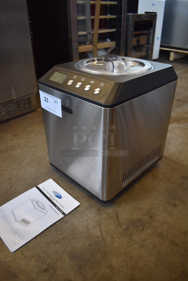 BRAND NEW SCRATCH AND DENT! Whynter ICM-201SB Stainless Steel Countertop Ice Cream Maker. 110-120 Volts, 1 Phase. Tested and Working! - Image 3 of 6