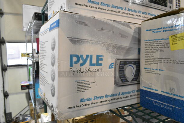 9 IN ORIGINAL BOX! Items Including Pyle Wakeboard Subwoofer Speaker System, NutriChef Crepe Maker, Lanzar AQ5CXW 5.25" 2-Way Marine Speakers Water Resistant White, Pyle PLG69.8 Eight Way Speakers, Masingo Karaoke Machine, Pyle PL84Bl Blue Label, Sun Ninja Sun Protection Tent. 9 Times Your Bid!  - Image 4 of 11