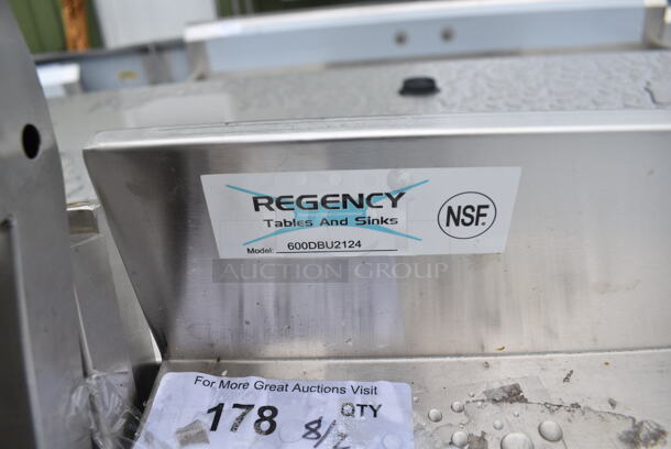 BRAND NEW SCRATCH AND DENT! Regency 600DBU2124 Stainless Steel Underbar Drainboard - 24" x 21" - Image 5 of 5
