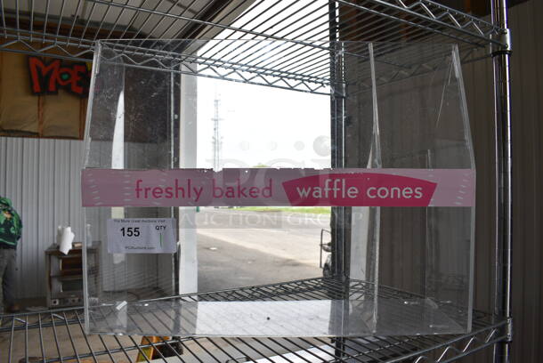 Clear Poly Waffle Cone Holder. 23x7.5x18