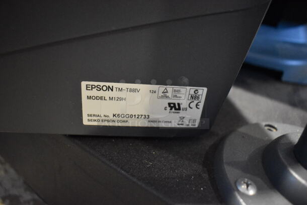 Micros Workstation 5 15" POS Monitor, Epson M129H Receipt Printer, Magtek Credit Card Reader, Motorola Barcode Scanner and Metal Cash Drawer - Image 5 of 12