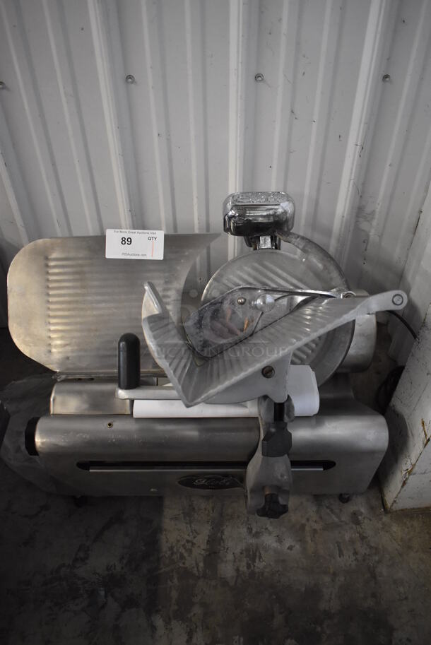 Globe Stainless Steel Commercial Countertop Automatic Meat Slicer w/ Blade Sharpener. 115 Volts, 1 Phase. Tested and Does Not Power On - Image 1 of 6