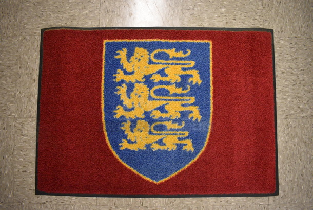 STUNNING! Medieval Lion Crest Floor Mat with Rubber Backing