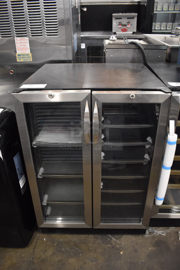 BRAND NEW SCRATCH AND DENT! Danby DBC2760BLS Commercial Stainless Steel Two-Door Beverage Center With Steel Racks. 115V. Tested And Working! 