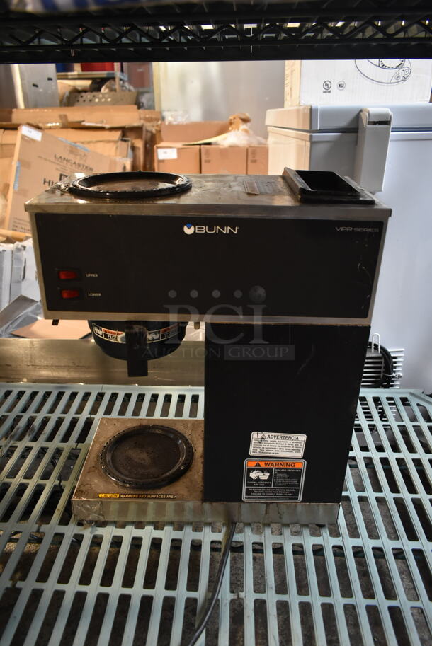 2020 Bunn VPR Stainless Stel Commercial Countertop 2 Burner Coffee Machine w/ Poly Brew Basket. 120 Volts, 1 Phase.  - Image 1 of 6