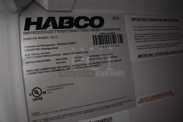 Habco SE12 Metal Commercial Single Door Reach In Cooler Merchandiser w/ Poly Coated Racks. 115 Volts, 1 Phase. 24x24x63. Tested and Working! - Image 5 of 5