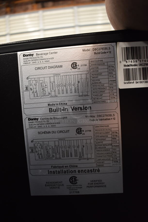 BRAND NEW SCRATCH AND DENT! Danby DBC2760BLS Commercial Stainless Steel Two-Door Beverage Center With Steel Racks. 115V. Tested And Working!  - Image 9 of 11