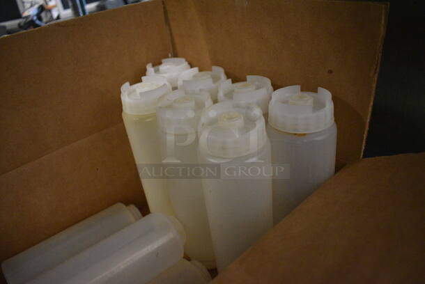 ALL ONE MONEY! Lot of 11 Poly Condiment Bottles w/ Various Lids!  - Image 3 of 3