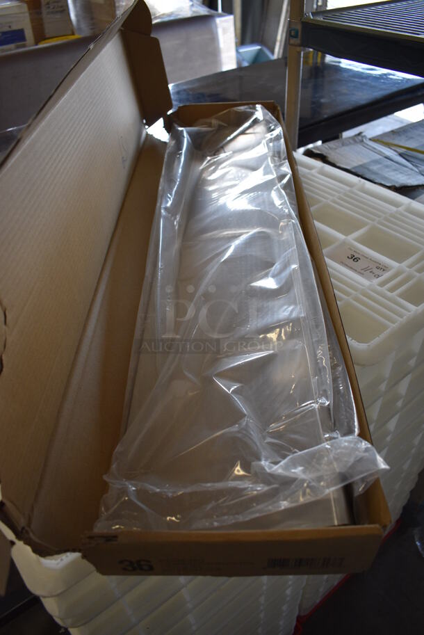 BRAND NEW IN BOX! Stainless Steel Wall Mount Floating Shelf.  - Image 2 of 3