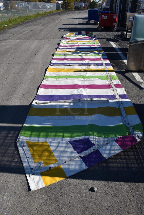 Fredericks Canvas Products White, Purple, Pink and Green Awning - Image 5 of 7