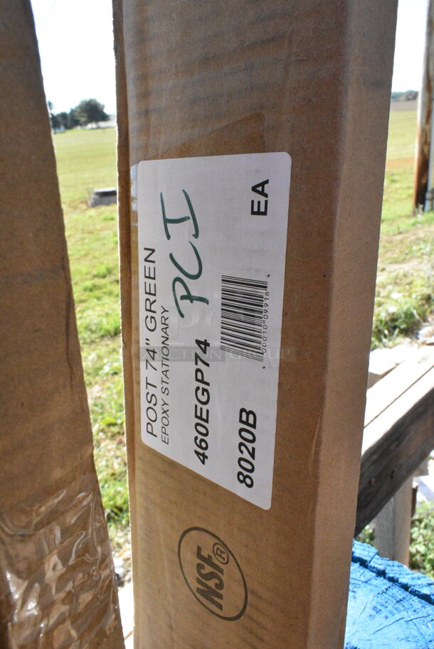 5 BRAND NEW SCRATCH AND DENT! Items Including 600STR62KD Regency 62" Tubular Rack Wall Mounted Shelf, 600DOS1284 Regency Stainless Steel Double Deck Overshelf - 12" x 84" x 32", 460EGP74 Regency 74" NSF Green Epoxy Post, 460EGPC64 Regency 64" NSF Green Epoxy Mobile Shelving Post, 357FBT2084A0 BASE&TOP PLATE UR22. 5 Times Your Bid!  - Image 3 of 7