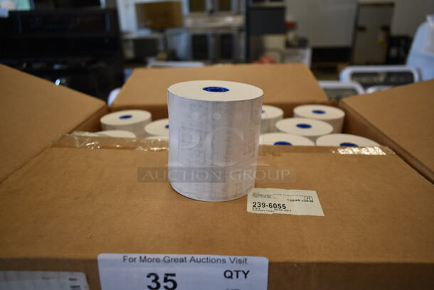 ALL ONE MONEY! Lot of 2 Boxes of Receipt Printer Paper Rolls. - Image 2 of 4
