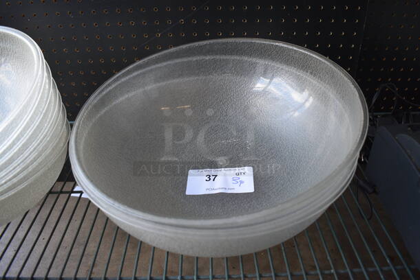 ALL ONE MONEY! Lot of 3 Clear Poly Bowls! 16x16x4.5