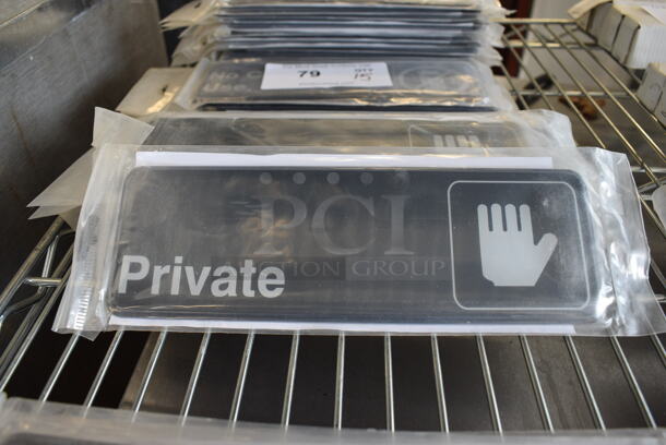 10 BRAND NEW! Update Private Signs. 9x3. 10 Times Your Bid!