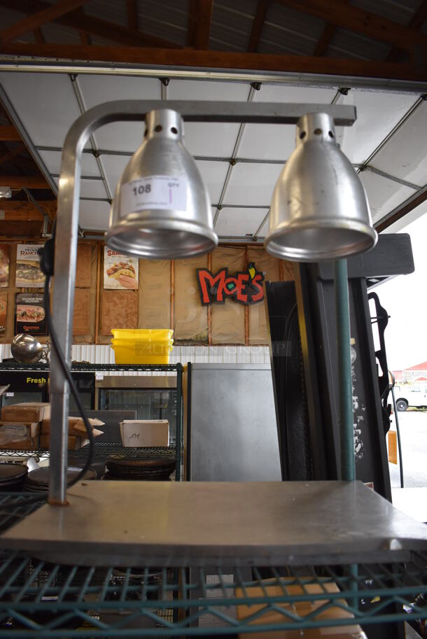 Star 14HL Metal Commercial Countertop 2 Head Warming Lamp. 120 Volts, 1 Phase. 14x20x26. Tested and Working! - Image 4 of 5