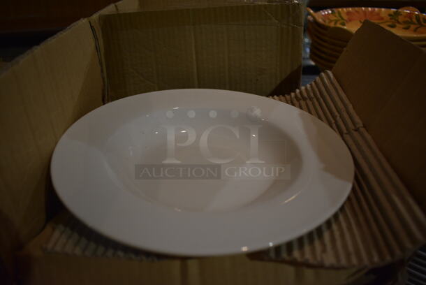 3 Boxes of 12 BRAND NEW! Steelite White Ceramic Pasta Plates. 9x9x2. 3 Times Your Bid! (bar)