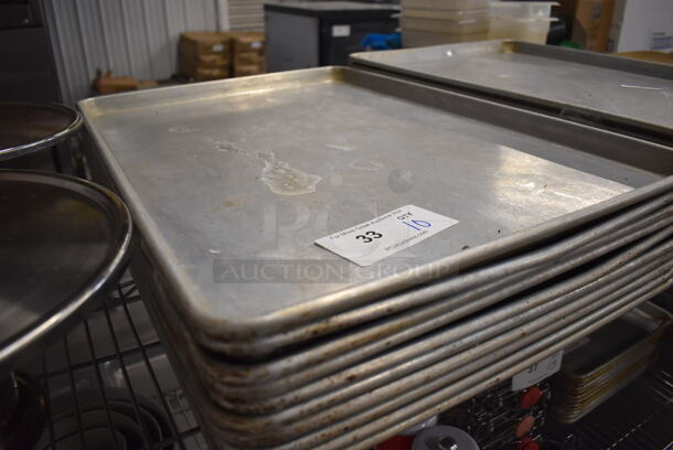 10 Metal Full Size Baking Pans. 18x26x1. 10 Times Your Bid! - Image 2 of 3