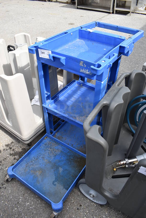 Blue Poly Cart on Commercial Casters. - Image 3 of 3