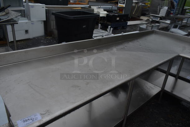 Stainless Steel Commercial L Shaped Table w/ Under Shelf.  - Image 2 of 5