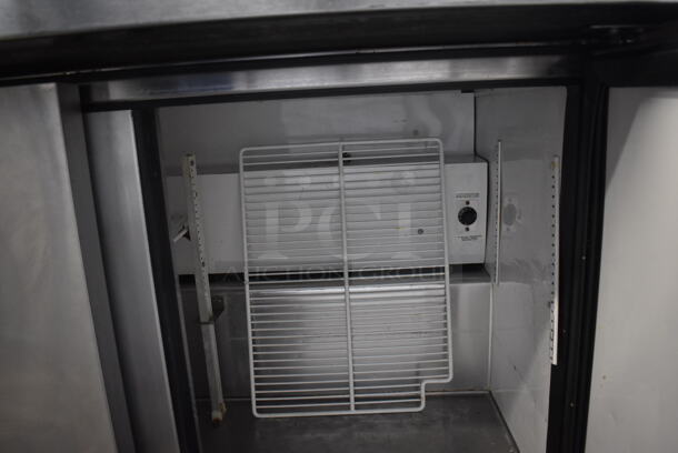 2013 True TSSU-72-30M-B-ST Stainless Steel Commercial Sandwich Salad Prep Table Bain Marie Mega Top on Commercial Casters. Missing Door. 115 Volts, 1 Phase. 72x35x44. Tested and Powers On But Does Not Get Cold - Image 8 of 8